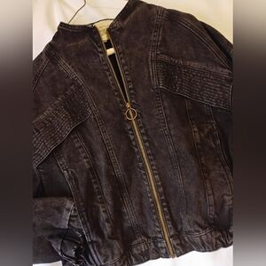 Ashley Vintage Charm Women's Black Denim Jacket